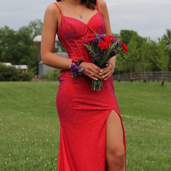 Sherri Hill red sparkly prom/homecoming dress!! - Picture 3 of 3